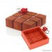 New Arrival Wine Red Silicone 3D Square Castle Shape Mold for Mousse Cake Pudding Brownie Cheesecake Bakeware Tools - B06XPVTZXM